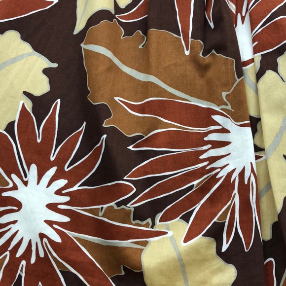 Merona Brown & Tan Floral Print Skirt, Size 12 - Picture 5 of 5